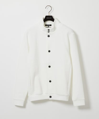 MNCAI50270 MICHEL KLEIN HOMME ウェーブ柄スタンドカラーボタンカーディガン