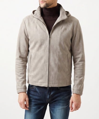 MNCAI64350 MICHEL KLEIN HOMME 【セットアップ】スエードジップアップパーカー