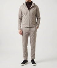 MNCAI64350 MICHEL KLEIN HOMME(ミッシェルクラン オム) 【セットアップ】スエードジップアップパーカー アイボリー