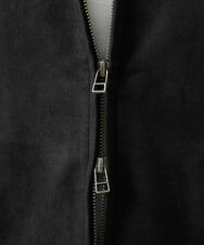 MNCAI64350 MICHEL KLEIN HOMME(ミッシェルクラン オム) 【セットアップ】スエードジップアップパーカー ブラック