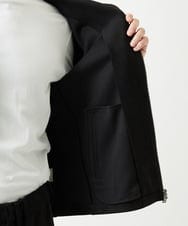 MNCAI64350 MICHEL KLEIN HOMME(ミッシェルクラン オム) 【セットアップ】スエードジップアップパーカー ブラック