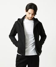 MNCAI64350 MICHEL KLEIN HOMME(ミッシェルクラン オム) 【セットアップ】スエードジップアップパーカー ブラック