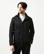 MNCAI64350 MICHEL KLEIN HOMME(ミッシェルクラン オム) 【セットアップ】スエードジップアップパーカー ブラック