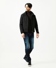 MNCAI64350 MICHEL KLEIN HOMME(ミッシェルクラン オム) 【セットアップ】スエードジップアップパーカー ブラック