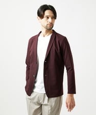 MNCIF71360 MICHEL KLEIN HOMME(ミッシェルクラン オム) 《日本製》ブロックショールカラーカーディガン パープル