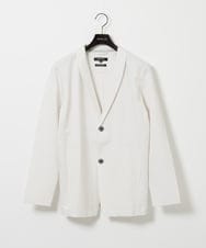 MNCIF71360 MICHEL KLEIN HOMME(ミッシェルクラン オム) 《日本製》ブロックショールカラーカーディガン アイボリー