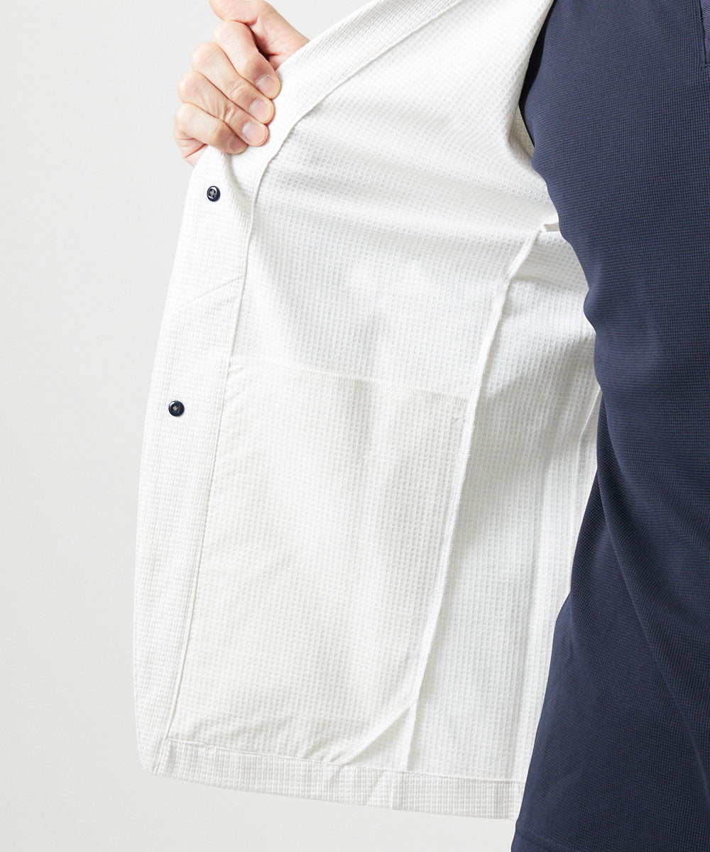 MNCIF71360 MICHEL KLEIN HOMME(ミッシェルクラン オム) 《日本製》ブロックショールカラーカーディガン アイボリー