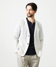 MNCIF71360 MICHEL KLEIN HOMME(ミッシェルクラン オム) 《日本製》ブロックショールカラーカーディガン アイボリー