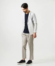 MNCIF71360 MICHEL KLEIN HOMME(ミッシェルクラン オム) 《日本製》ブロックショールカラーカーディガン アイボリー