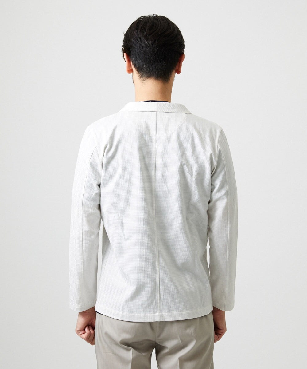 MNCIF71360 MICHEL KLEIN HOMME(ミッシェルクラン オム) 《日本製》ブロックショールカラーカーディガン アイボリー