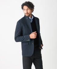 MNDAA01590 MICHEL KLEIN HOMME(ミッシェルクラン オム) ジャージコンバーチブルジャケット ネイビー