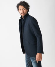 MNDAA01590 MICHEL KLEIN HOMME(ミッシェルクラン オム) ジャージコンバーチブルジャケット ネイビー