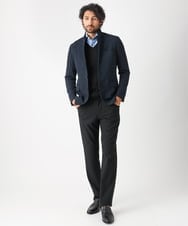 MNDAA01590 MICHEL KLEIN HOMME(ミッシェルクラン オム) ジャージコンバーチブルジャケット ネイビー