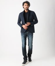 MNDAA01590 MICHEL KLEIN HOMME(ミッシェルクラン オム) ジャージコンバーチブルジャケット ネイビー