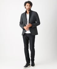 MNDAA01590 MICHEL KLEIN HOMME(ミッシェルクラン オム) ジャージコンバーチブルジャケット ブラック