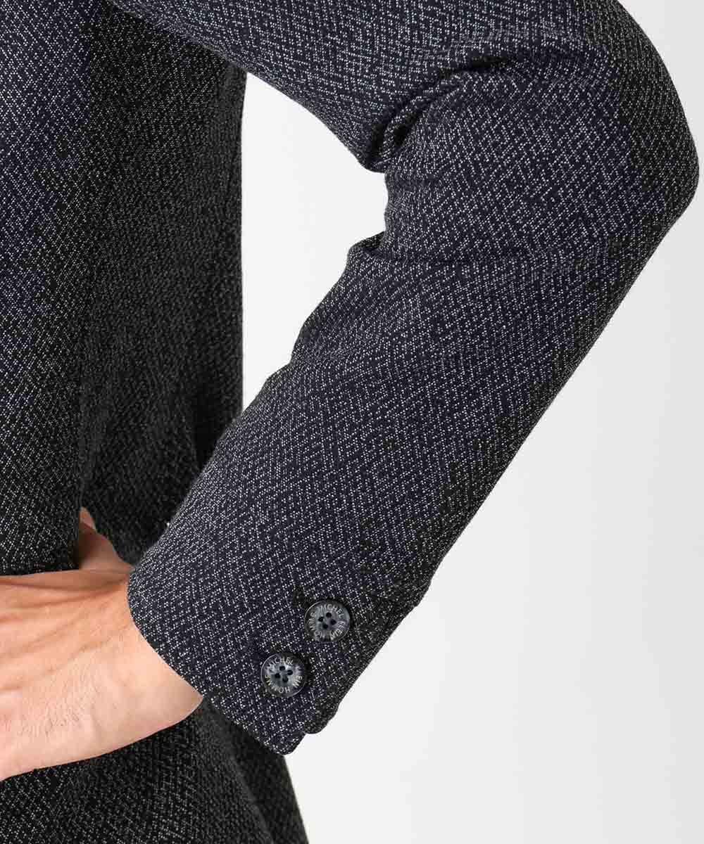 MNDAA01590 MICHEL KLEIN HOMME(ミッシェルクラン オム) ジャージコンバーチブルジャケット ブラック