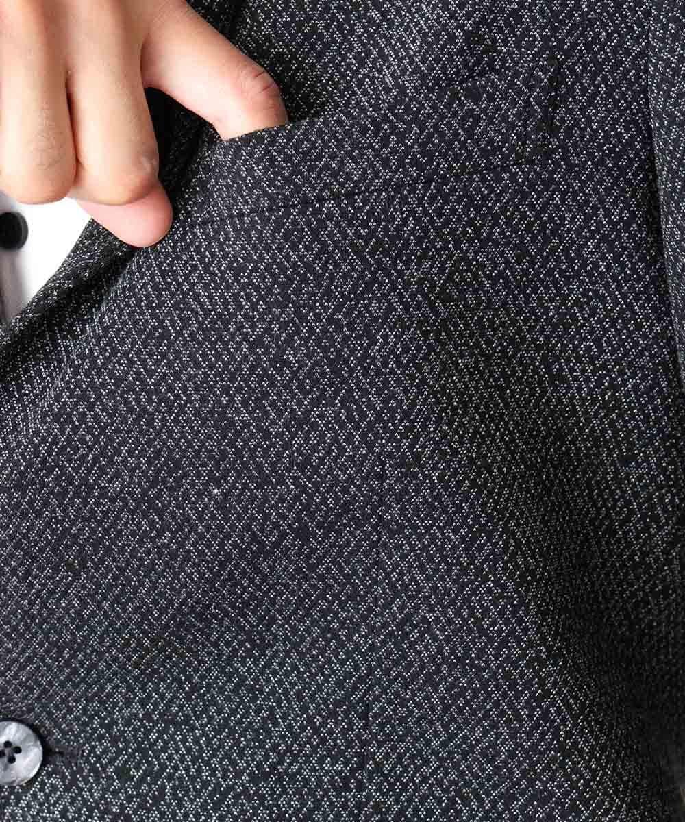 MNDAA01590 MICHEL KLEIN HOMME(ミッシェルクラン オム) ジャージコンバーチブルジャケット ブラック