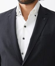MNDAA50450 MICHEL KLEIN HOMME(ミッシェルクラン オム) 総柄テーラードジャケット セットアップ ブラック