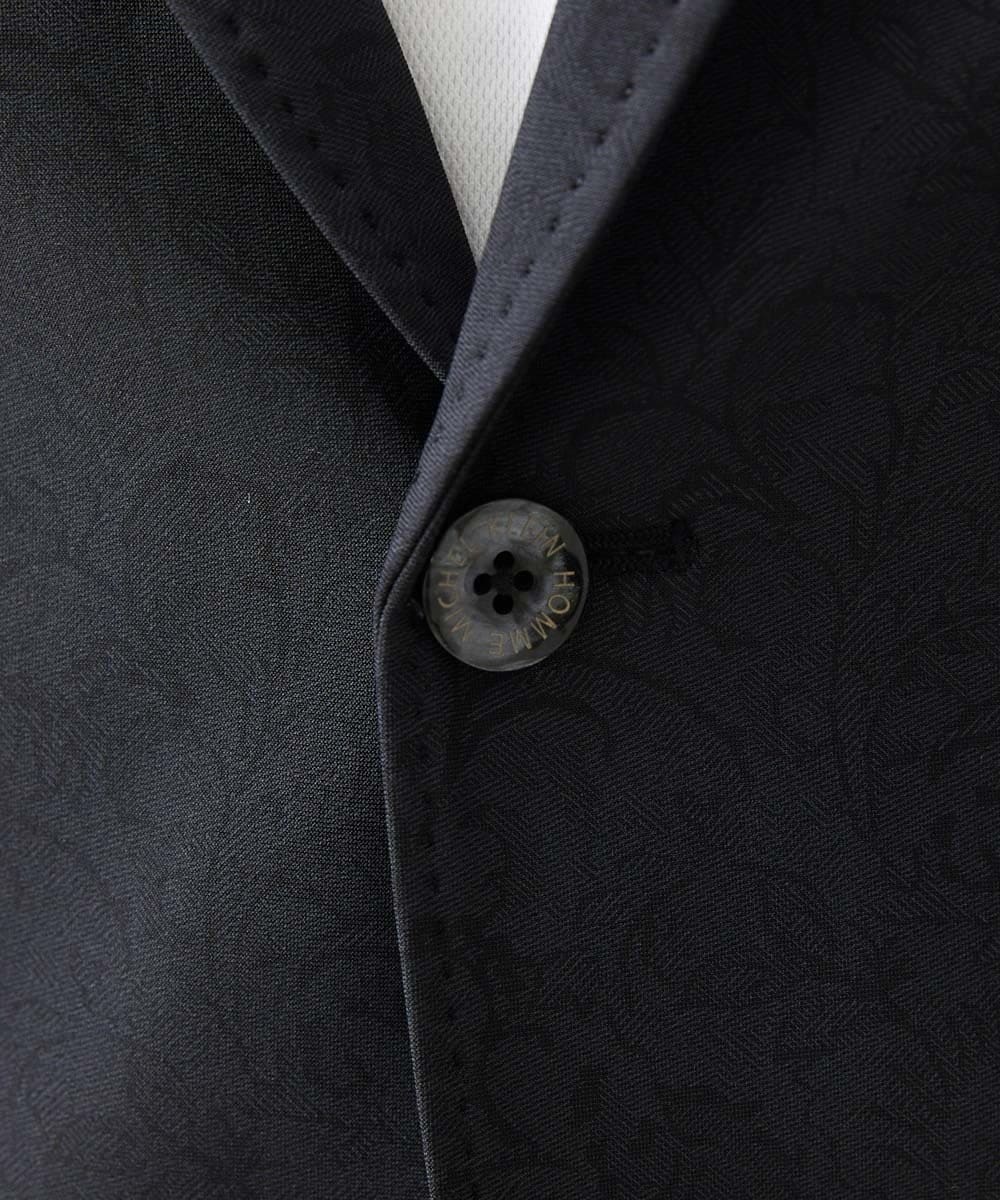 MNDAA50450 MICHEL KLEIN HOMME(ミッシェルクラン オム) 総柄テーラードジャケット セットアップ ブラック