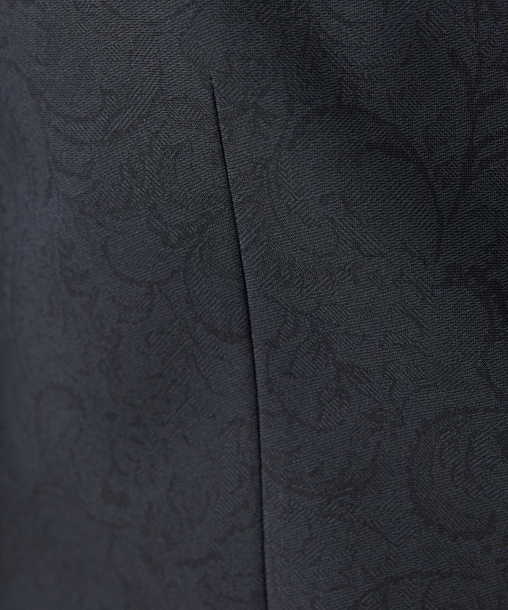 MNDAA50450 MICHEL KLEIN HOMME(ミッシェルクラン オム) 総柄テーラードジャケット セットアップ ブラック
