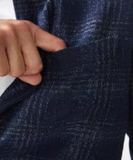 MNDAA52630 MICHEL KLEIN HOMME(ミッシェルクラン オム) チェック柄コンバーチブルジャケット ネイビー