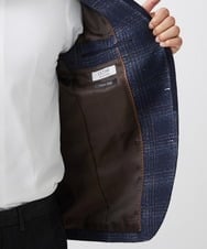 MNDAA52630 MICHEL KLEIN HOMME(ミッシェルクラン オム) チェック柄コンバーチブルジャケット ネイビー