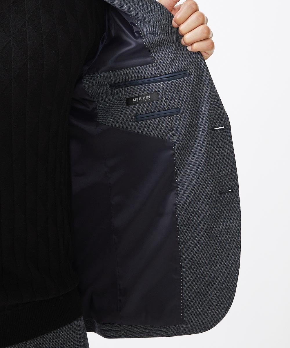 MNDAA55430 MICHEL KLEIN HOMME(ミッシェルクラン オム) ウール調ストレッチテーラードジャケット セットアップ ネイビー