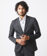 MNDAA55430 MICHEL KLEIN HOMME(ミッシェルクラン オム) ウール調ストレッチテーラードジャケット セットアップ ダークグレー