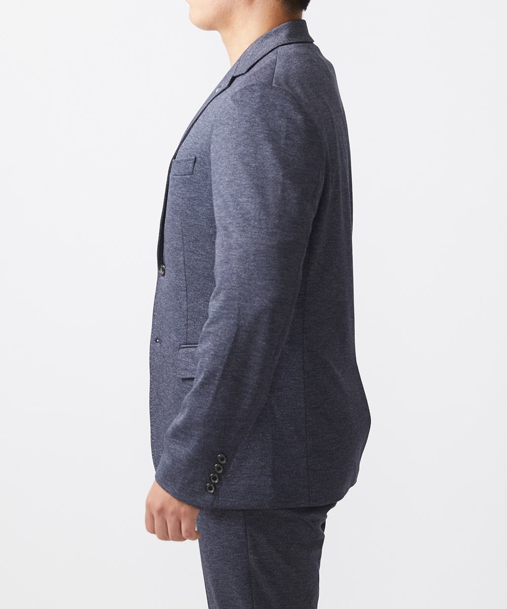 MNDAA56430 MICHEL KLEIN HOMME(ミッシェルクラン オム) 【2024年モデル】BODY MAKEウール調ストレッチテーラードジャケット セットアップ ネイビー