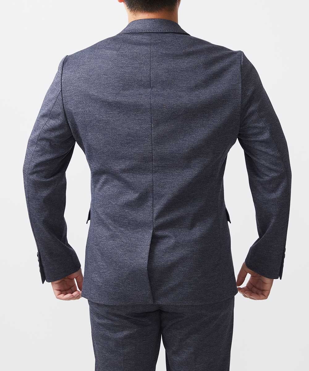 MNDAA56430 MICHEL KLEIN HOMME(ミッシェルクラン オム) 【2024年モデル】BODY MAKEウール調ストレッチテーラードジャケット セットアップ ネイビー