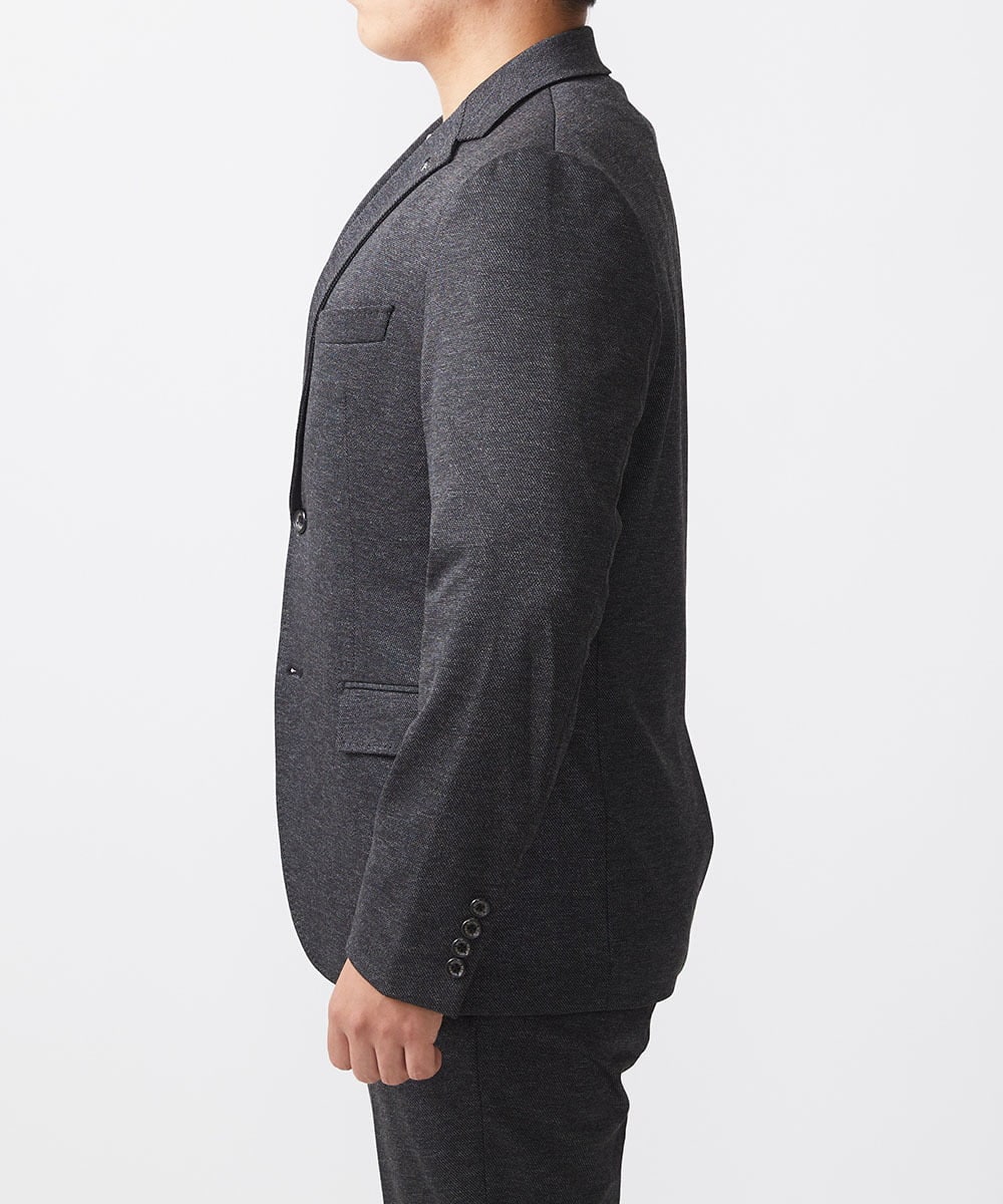 MNDAA56430 MICHEL KLEIN HOMME(ミッシェルクラン オム) 【2024年モデル】BODY MAKEウール調ストレッチテーラードジャケット セットアップ ダークグレー