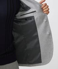 MNDAA57530 MICHEL KLEIN HOMME(ミッシェルクラン オム) スタンドカラーストレッチジャケット セットアップ グレー