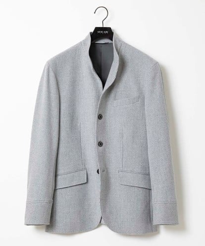 MNDAA57530 MICHEL KLEIN HOMME スタンドカラーストレッチジャケット セットアップ