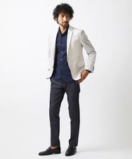 MNDAA58490 MICHEL KLEIN HOMME(ミッシェルクラン オム) ベロアストレッチテーラードジャケット ベージュ