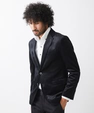 MNDAA58490 MICHEL KLEIN HOMME(ミッシェルクラン オム) ベロアストレッチテーラードジャケット ブラック