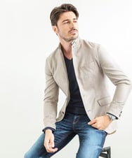 MNDAA59450 MICHEL KLEIN HOMME(ミッシェルクラン オム) スエードコンバーチブルジャケット ベージュ