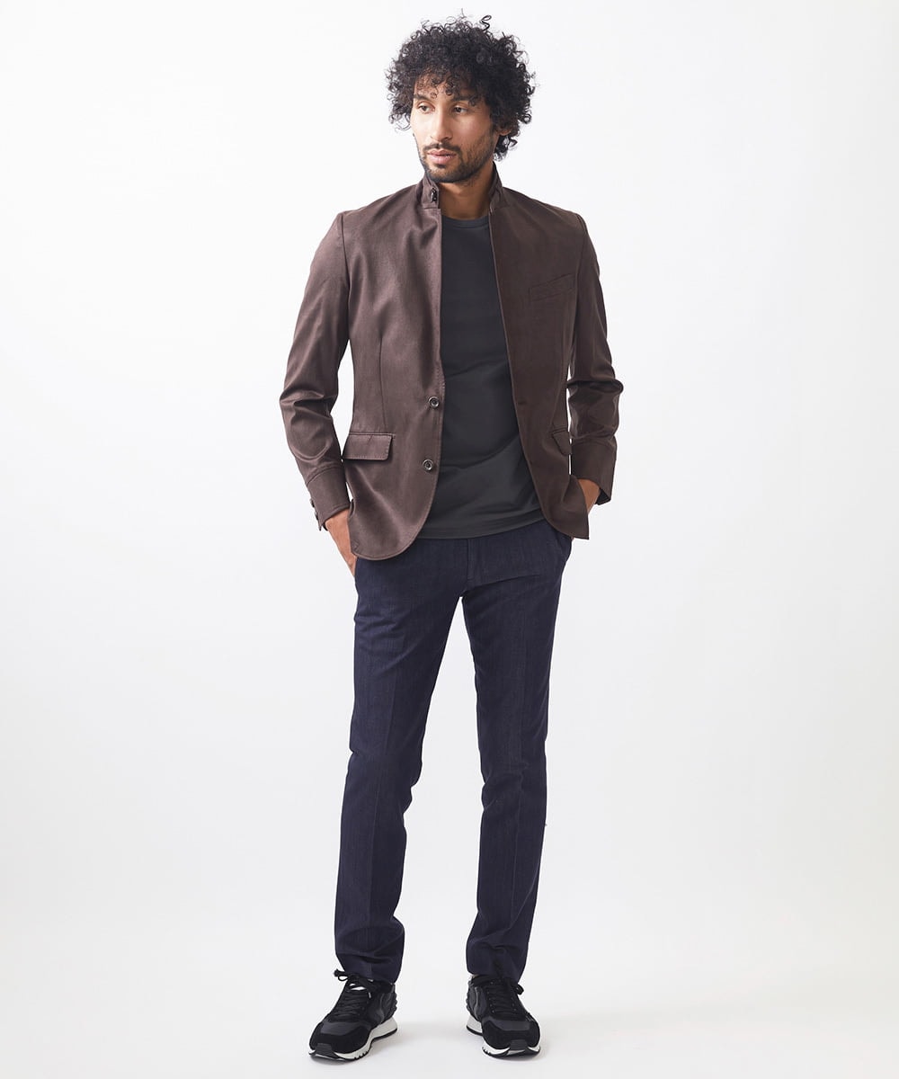MNDAA59450 MICHEL KLEIN HOMME(ミッシェルクラン オム) スエードコンバーチブルジャケット ブラウン