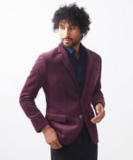 MNDAC54540 MICHEL KLEIN HOMME(ミッシェルクラン オム) スエード調コンバーチブルジャケット パープル