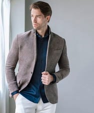 MNDAC54540 MICHEL KLEIN HOMME(ミッシェルクラン オム) スエード調コンバーチブルジャケット ベージュ