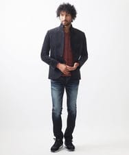 MNDAC54540 MICHEL KLEIN HOMME(ミッシェルクラン オム) スエード調コンバーチブルジャケット ブラック