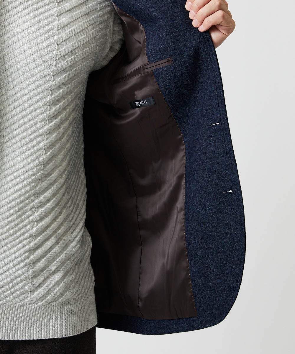 MNDAD01490 MICHEL KLEIN HOMME(ミッシェルクラン オム) ウールコンバーチブルジャケット ネイビー