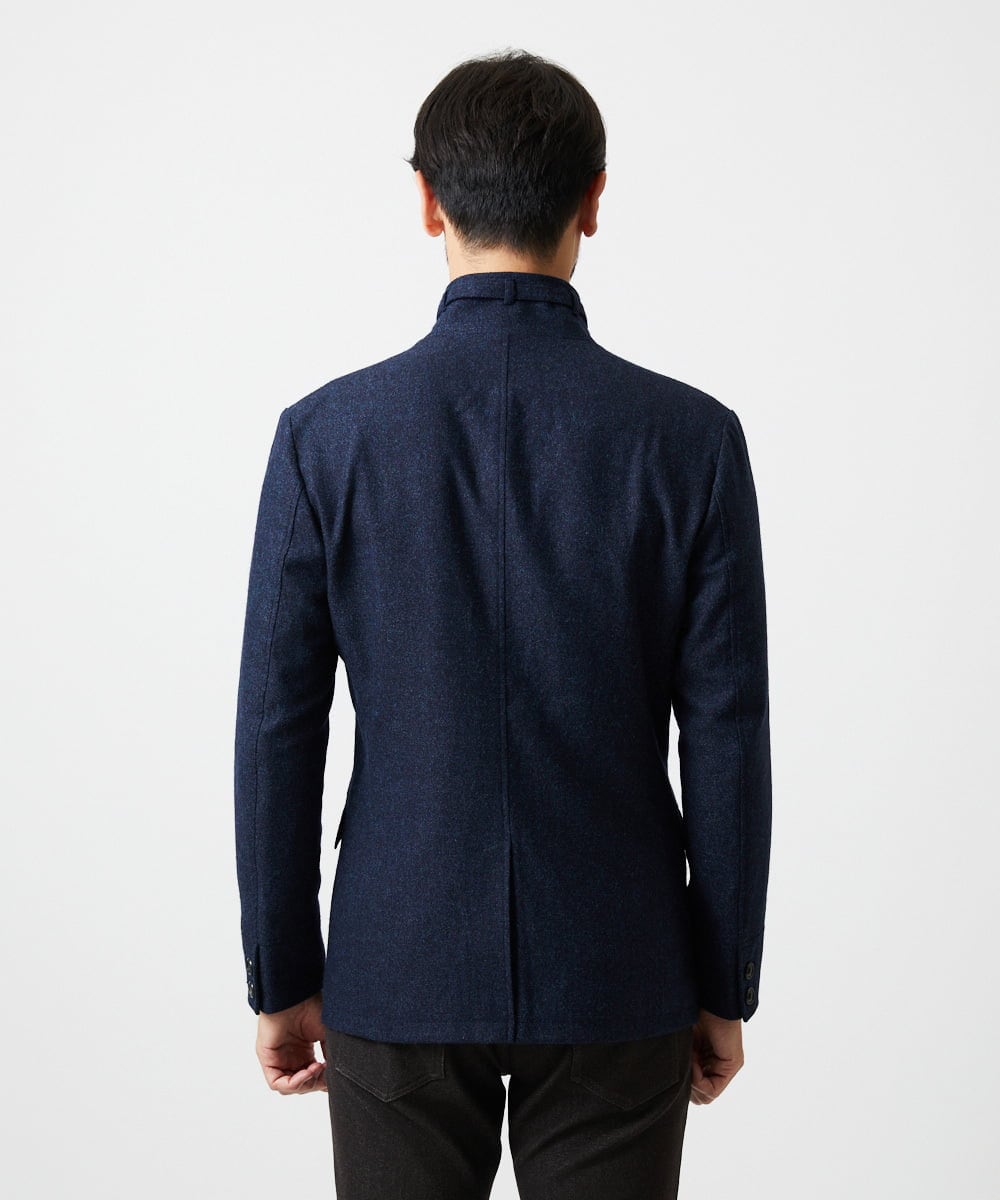MNDAD01490 MICHEL KLEIN HOMME(ミッシェルクラン オム) ウールコンバーチブルジャケット ネイビー