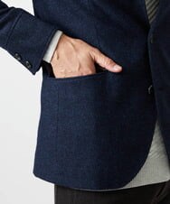 MNDAD01490 MICHEL KLEIN HOMME(ミッシェルクラン オム) ウールコンバーチブルジャケット ネイビー