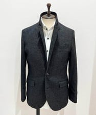 MNDAD01490 MICHEL KLEIN HOMME(ミッシェルクラン オム) ウールコンバーチブルジャケット ブラック