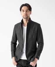 MNDAD01490 MICHEL KLEIN HOMME(ミッシェルクラン オム) ウールコンバーチブルジャケット ブラック