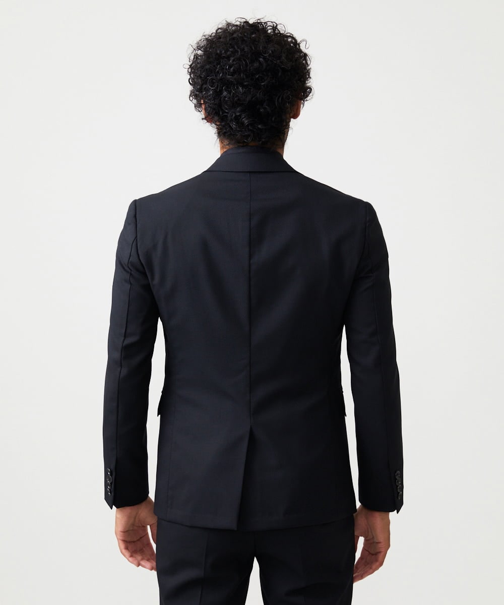 MNDAD07690 MICHEL KLEIN HOMME(ミッシェルクラン オム) 【セットアップ】小紋柄テーラードジャケット ブラック