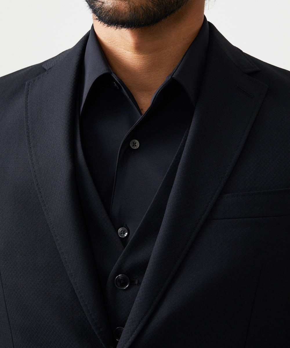 MNDAD07690 MICHEL KLEIN HOMME(ミッシェルクラン オム) 【セットアップ】小紋柄テーラードジャケット ブラック