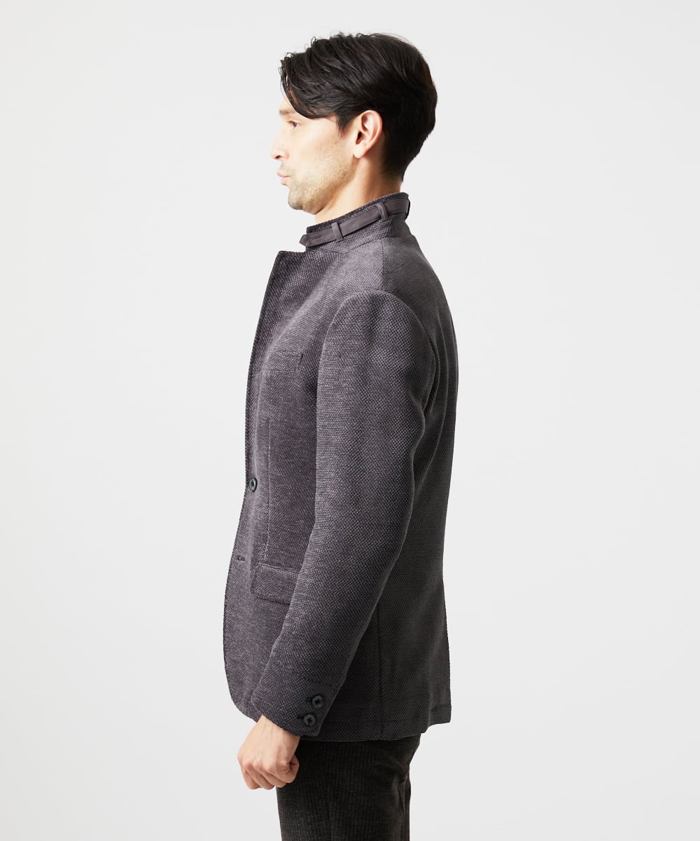 MNDAD54540 MICHEL KLEIN HOMME(ミッシェルクラン オム) ウルトラモールコンバーチブルジャケット ブラック