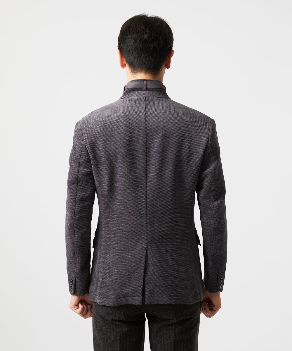 MNDAD54540 MICHEL KLEIN HOMME(ミッシェルクラン オム) ウルトラモールコンバーチブルジャケット ブラック