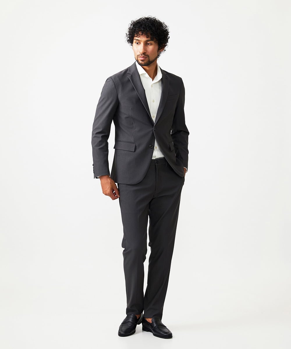 MNDAF03400 MICHEL KLEIN HOMME(ミッシェルクラン オム) 【セットアップ】ストレッチテーラードジャケット グレー